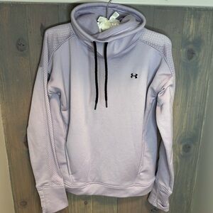 Under Armour Lavender Cowl Neck Mesh Panel Pullover Small